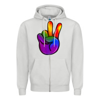 Pride Peace Hand Zipper Hoodie | Teevron