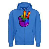True Royal pride peace hand Zipper Hoodie - JahusDesignShop