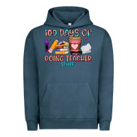 Pigment Midnight Navy 100 days of doing teacher stuff Urban Hoodie - Artiststas