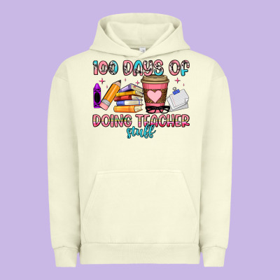100 Days Of Doing Teacher Stuff Urban Hoodie Designed By Artiststas