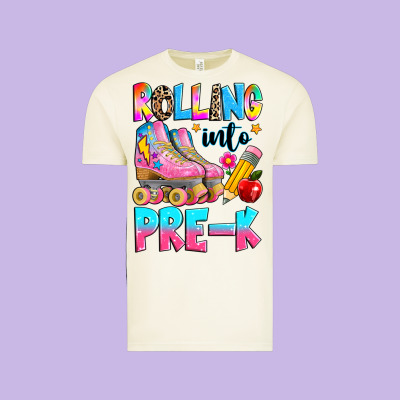 Rolling Into Pre K Grade Vintage Tee Designed By Texasbilliewilder