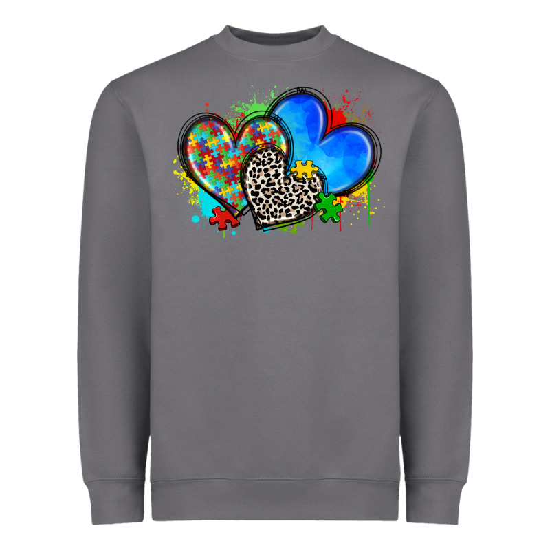 Autism Hearts Heavyweight Sweatshirt by Zillion Design Studio | Teevron