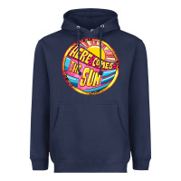 Navy Here comes the sun Heavyweight Hoodie - NancyCooperArtShop