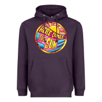 Plum Here comes the sun Heavyweight Hoodie - NancyCooperArtShop