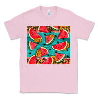 Bubblegum Pink watermelon and sunflowers Classic Tee - HRA Design Shop