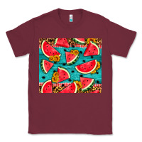 Burgundy watermelon and sunflowers Classic Tee - HRA Design Shop