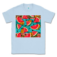 Dusty Blue watermelon and sunflowers Classic Tee - HRA Design Shop