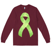 Burgundy non hodgkin lymphoma cancer ribbon fa element Long Sleeve Tee - FaDigitalArtStudio