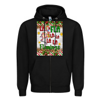 Black christmas fla la la la la la flamingo air freshener Zipper Hoodie - Artiststas