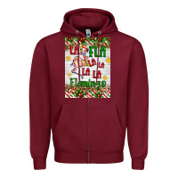 Burgundy christmas fla la la la la la flamingo air freshener Zipper Hoodie - Artiststas