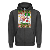 Charcoal Heather christmas fla la la la la la flamingo air freshener Zipper Hoodie - Artiststas