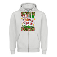Dove Grey christmas fla la la la la la flamingo air freshener Zipper Hoodie - Artiststas