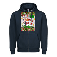 Navy christmas fla la la la la la flamingo air freshener Zipper Hoodie - Artiststas