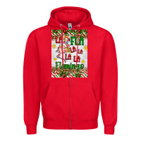 Red christmas fla la la la la la flamingo air freshener Zipper Hoodie - Artiststas