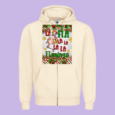 Christmas Fla La La La La La Flamingo Air Freshener Zipper Hoodie Designed By Artiststas