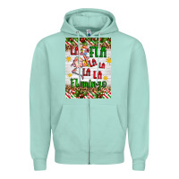 Seafoam christmas fla la la la la la flamingo air freshener Zipper Hoodie - Artiststas