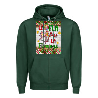 Sports Green christmas fla la la la la la flamingo air freshener Zipper Hoodie - Artiststas