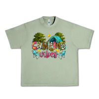 Oil Green camping vibes Urban Heavy Tee - Zillion Design Studio