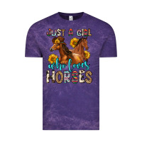Cloud Purple just a girl who loves horses Vintage Tee - Zillion Design Studio