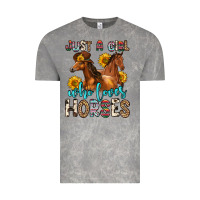 Cloud Rock just a girl who loves horses Vintage Tee - Zillion Design Studio