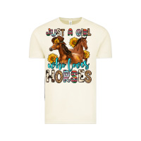 Vintage Arctic just a girl who loves horses Vintage Tee - Zillion Design Studio