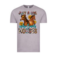 Vintage Zinc just a girl who loves horses Vintage Tee - Zillion Design Studio