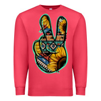 Cardinal Aztec Sunflower Peace Sign Premium Sweatshirt - Jasminsmagicworld