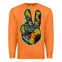Carrot Aztec Sunflower Peace Sign Premium Sweatshirt - Jasminsmagicworld