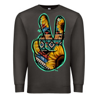 Smoke Aztec Sunflower Peace Sign Premium Sweatshirt - Jasminsmagicworld
