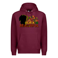 Burgundy black is beautiful Premium Hoodie - NancyCooperArtShop