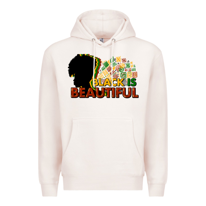Black Is Beautiful Premium Hoodie by NancyCooperArtShop | Teevron