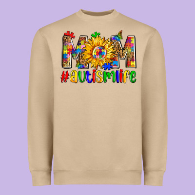 Mom Autismlife Zillion Heavyweight Sweatshirt Designed By Zillion Design Studio