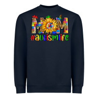 Navy mom autismlife zillion Heavyweight Sweatshirt - Zillion Design Studio