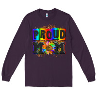 Plum proud mom with sunflower Long Sleeve Tee - AdoDesignShop