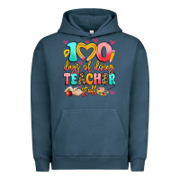 Pigment Midnight Navy 100 days of doing teacher stuff Urban Hoodie - Artiststas