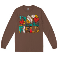 Chestnut my heart is on that field baseball Long Sleeve Tee - HRA Design Shop