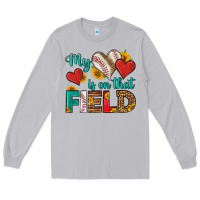 Moon Dust my heart is on that field baseball Long Sleeve Tee - HRA Design Shop