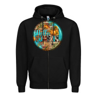 Black hello pumpkin earrings Zipper Hoodie - BundleAndBundleShop