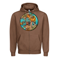 Chestnut hello pumpkin earrings Zipper Hoodie - BundleAndBundleShop