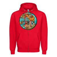 Red hello pumpkin earrings Zipper Hoodie - BundleAndBundleShop
