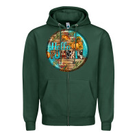 Sports Green hello pumpkin earrings Zipper Hoodie - BundleAndBundleShop