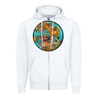 White hello pumpkin earrings Zipper Hoodie - BundleAndBundleShop