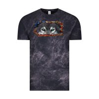 Cloud Black wolf eyes american flag Vintage Tee - RanaPortraitStore
