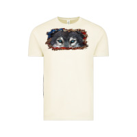 Vintage Arctic wolf eyes american flag Vintage Tee - RanaPortraitStore