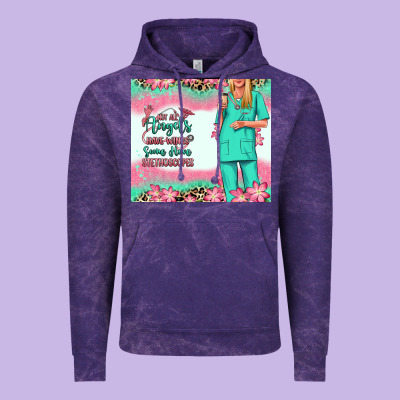Not All Angels Have Wings Blonde Nurse Vintage Hoodie Designed By Ranaportraitstore