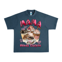 Midnight Navy mama needs coffee Urban Heavy Tee - BarkalooDesign