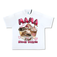 White mama needs coffee Urban Heavy Tee - BarkalooDesign