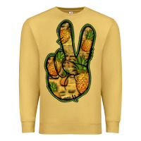 Antique Gold Pineapple Peace Sign Premium Sweatshirt - Jasminsmagicworld