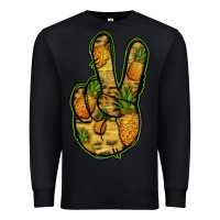 Black Pineapple Peace Sign Premium Sweatshirt - Jasminsmagicworld