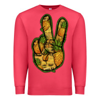 Cardinal Pineapple Peace Sign Premium Sweatshirt - Jasminsmagicworld